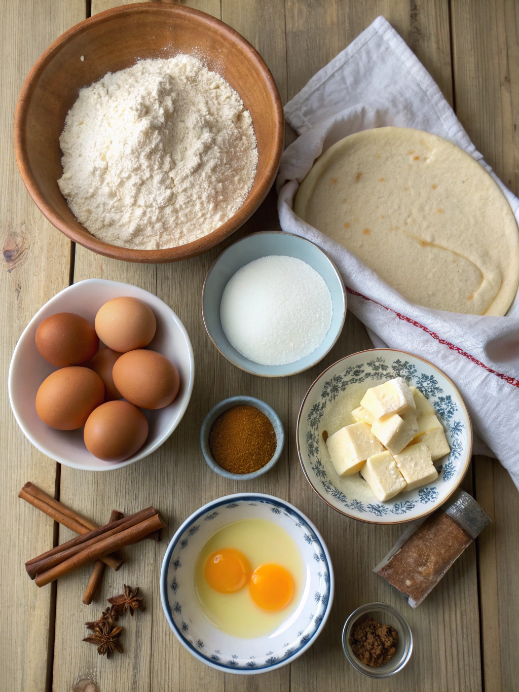 Ingrediënten voor Marokkaanse pannenkoek