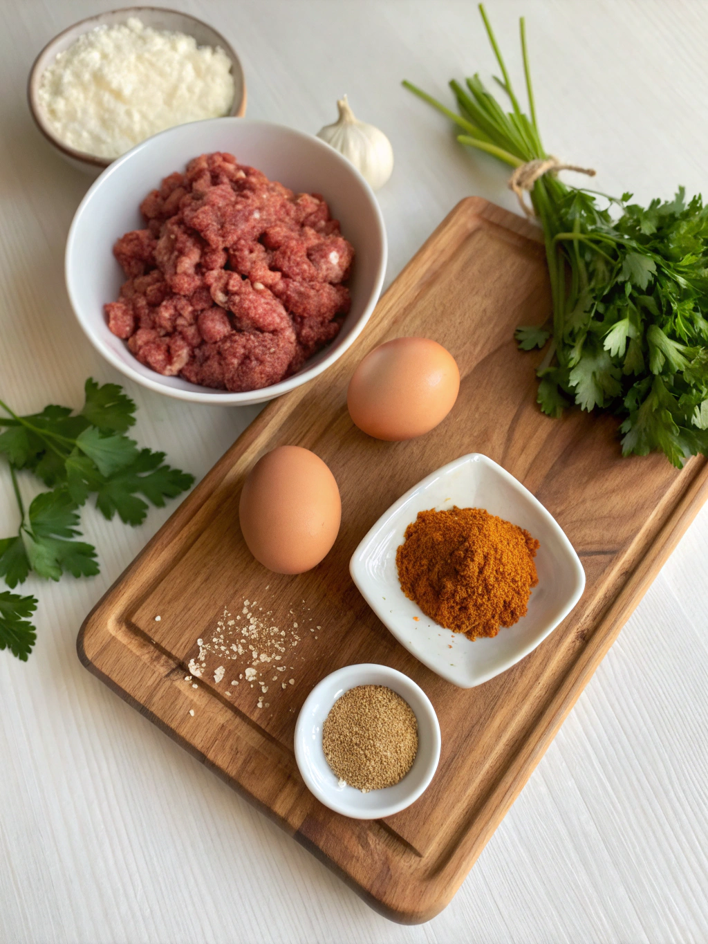 Ingrediënten voor Marokkaanse gehaktballetjes